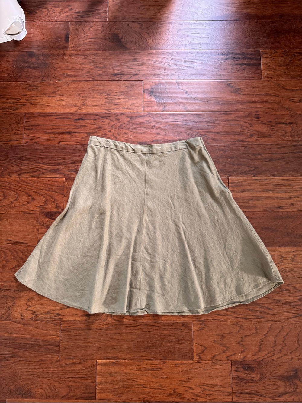 Banana Republic 100% Linen A-Line Skirt Olive Green Size 10